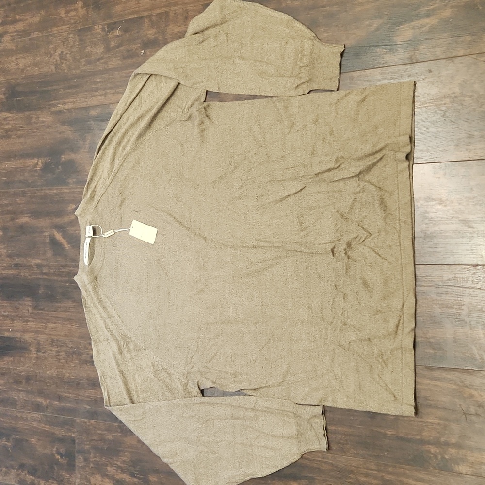 nwt PRONTO UOMO 100% silk sweater 2XT gray+tan tweed knit big+tall crewneck XXL